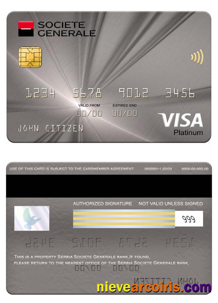 Serbia Societe Generale bank visa platinum card